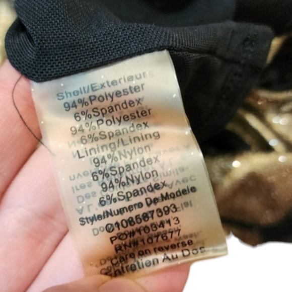 NWT Alice+Olivia Vida Metallic Chevron-Stripe Dress size medium - Picture 7 of 10